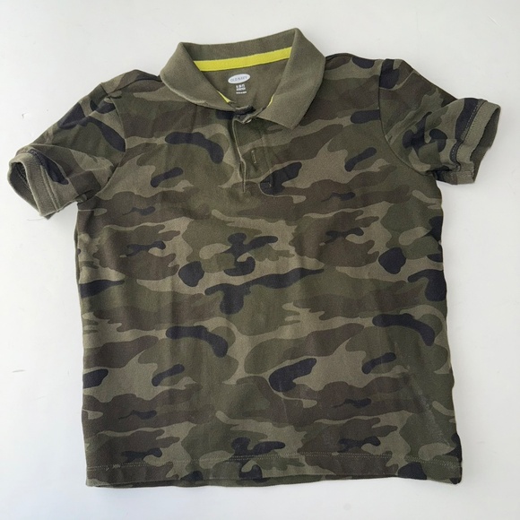 OLD NAVY Boys Small 6-7 2pc Pique Short Sleeve Polo Bundle Camo Blue QQ11 - Picture 4 of 5